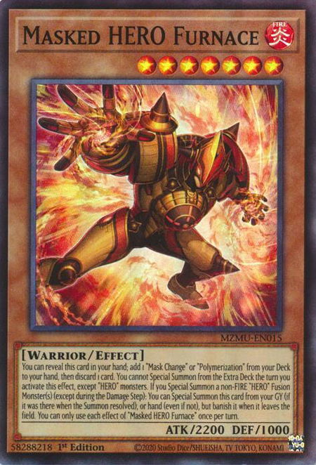 Masked HERO Furnace - Maze of Muertos YuGiOh trading card