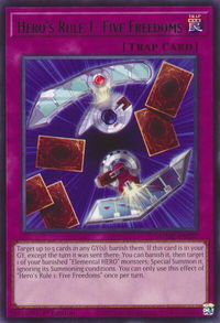 Hero's Rule 1: Five Freedoms - Maze of Muertos #MZMU-EN027 - Rare YuGiOh Trading Card