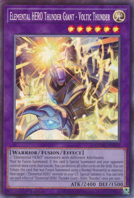 Elemental HERO Thunder Giant - Voltic Thunder (Collector's Rare) - Maze of Muertos YuGiOh trading card