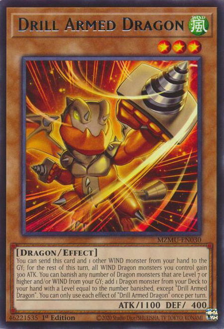Drill Armed Dragon - Maze of Muertos YuGiOh trading card