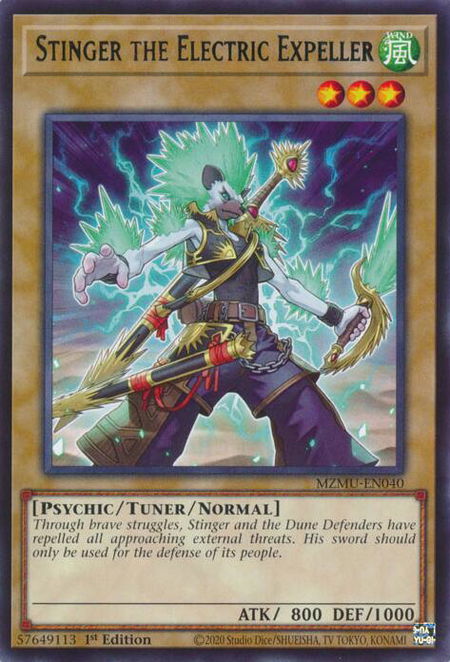 Stinger the Electric Expeller - Maze of Muertos YuGiOh trading card