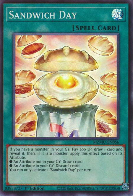 Sandwich Day - Maze of Muertos YuGiOh trading card
