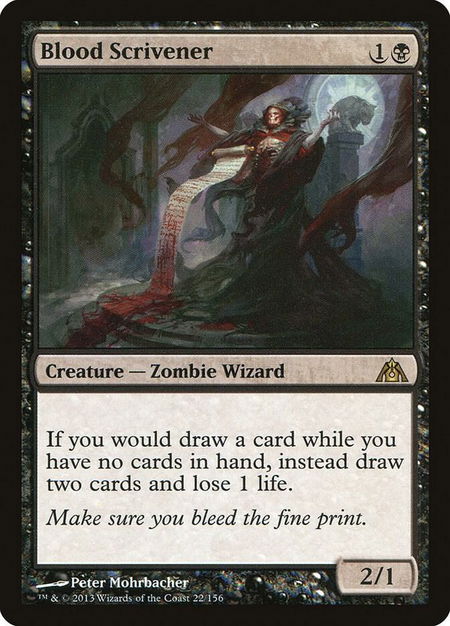 Blood Scrivener - Dragon's Maze Magic: The Gathering trading card