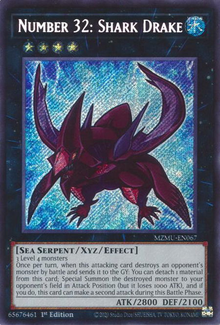 Number 32: Shark Drake - Maze of Muertos YuGiOh trading card
