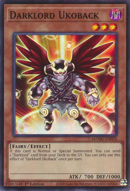 Darklord Ukoback - Maze of Muertos YuGiOh trading card