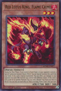 Red Lotus King, Flame Crime - Maze of Muertos #MZMU-EN077 - Ultra Rare YuGiOh Trading Card