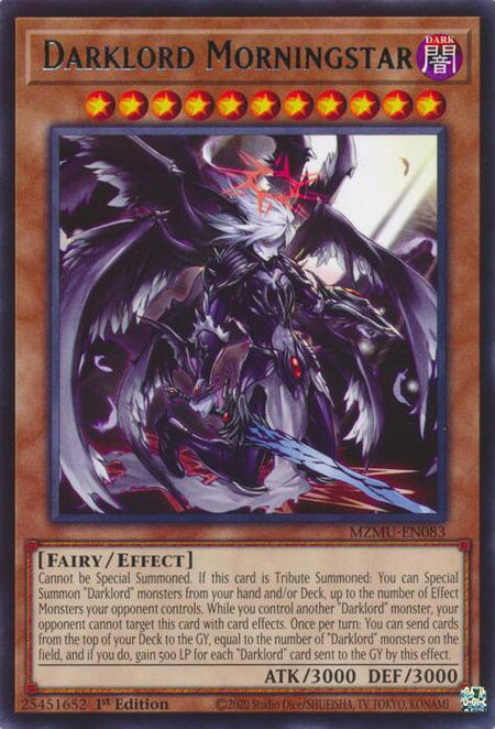 Darklord Morningstar - Maze of Muertos YuGiOh trading card