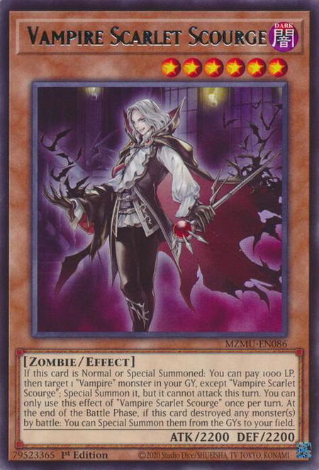 Vampire Scarlet Scourge - Maze of Muertos YuGiOh trading card