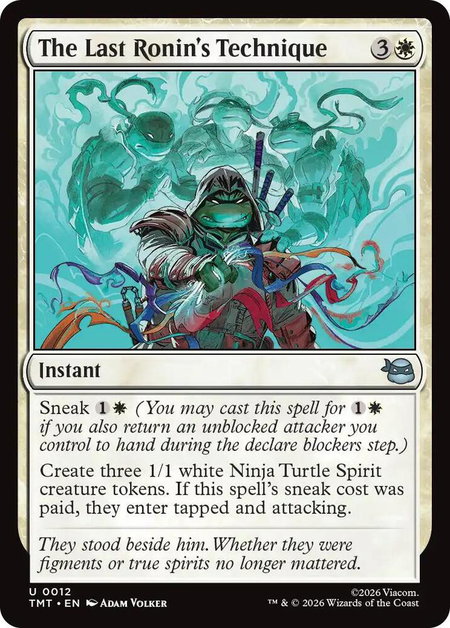 The Last Ronin's Technique - Teenage Mutant Ninja Turtles Magic: The Gathering trading card