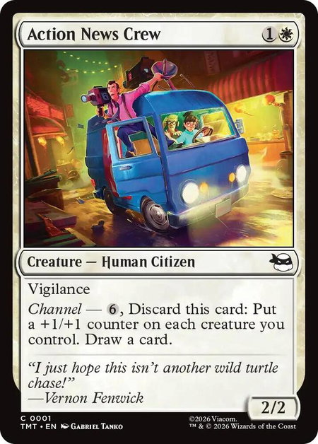 Action News Crew - Teenage Mutant Ninja Turtles Magic: The Gathering trading card