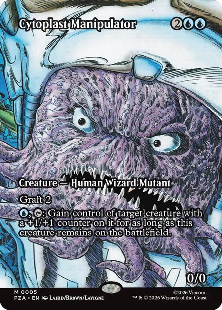 Cytoplast Manipulator (Borderless) - Teenage Mutant Ninja Turtles Source Material Magic: The Gathering trading card