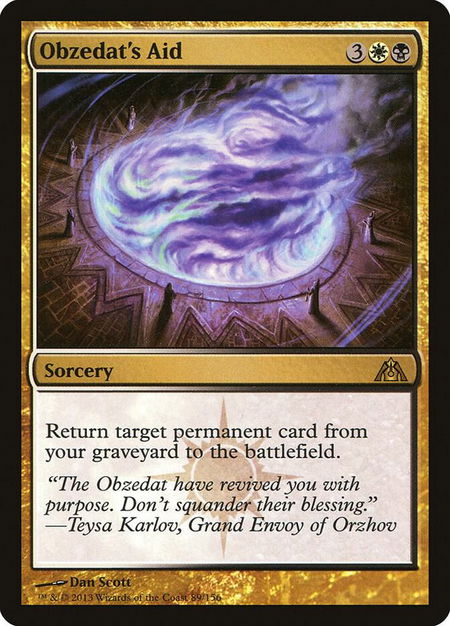 Obzedat's Aid - Dragon's Maze Magic: The Gathering trading card