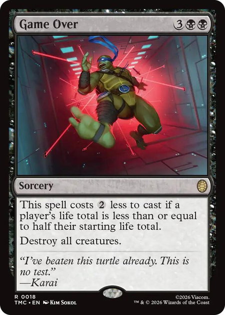 Game Over - Commander: Teenage Mutant Ninja Turtles Magic: The Gathering trading card