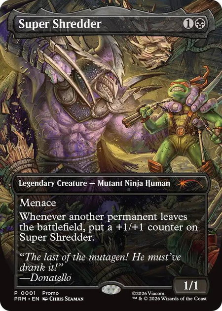 Super Shredder (Borderless) - Unique and Miscellaneous Promos Magic: The Gathering trading card
