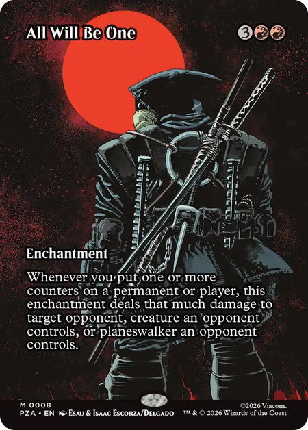 All Will Be One (Borderless) - Teenage Mutant Ninja Turtles Source Material Magic: The Gathering trading card