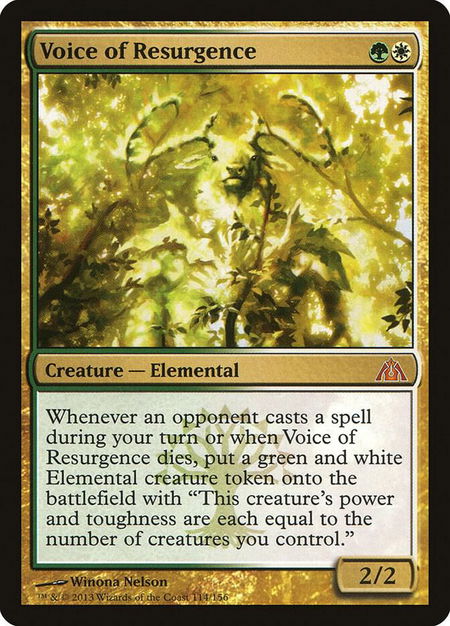 Voice of Resurgence - Dragon's Maze Magic: The Gathering trading card