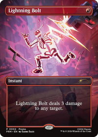 Lightning Bolt (Borderless) - Unique and Miscellaneous Promos (UMP) #2 - Promo Magic: The Gathering Trading Card