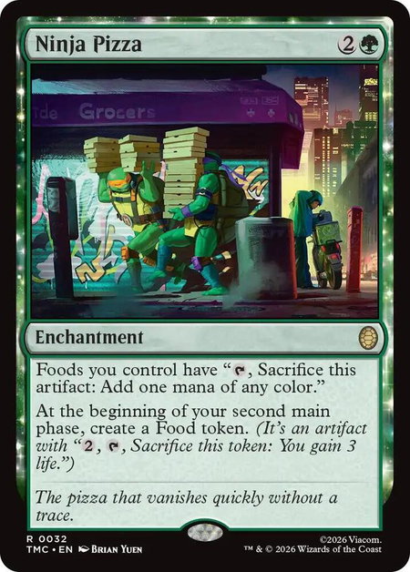 Ninja Pizza - Commander: Teenage Mutant Ninja Turtles Magic: The Gathering trading card