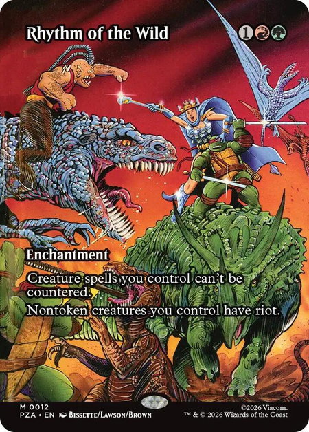 Rhythm of the Wild (Borderless) - Teenage Mutant Ninja Turtles Source Material Magic: The Gathering trading card