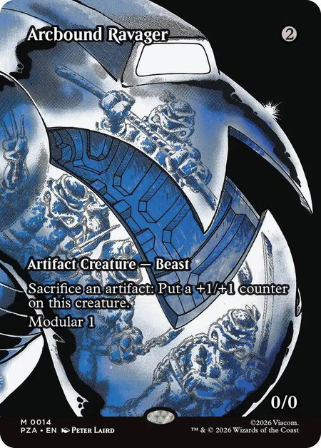 Arcbound Ravager (Borderless) trading card from Teenage Mutant Ninja Turtles Source Material Arcbound Ravager (Borderless) - Teenage Mutant Ninja Turtles Source Material Magic: The Gathering trading card