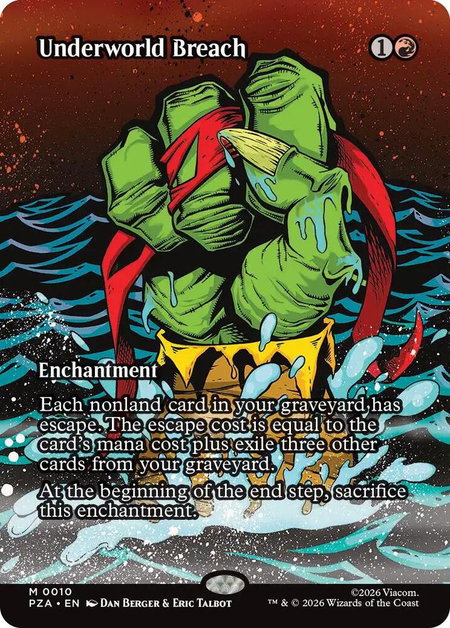 Underworld Breach (Borderless) - Teenage Mutant Ninja Turtles Source Material Magic: The Gathering trading card