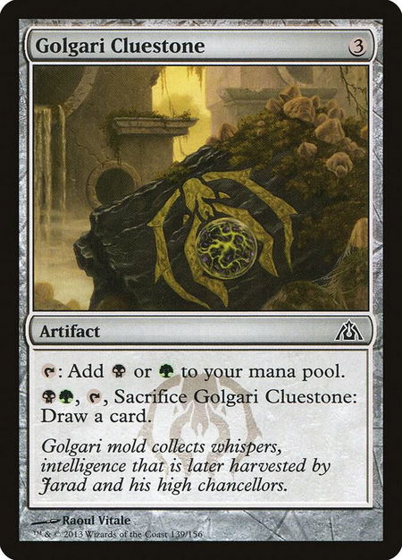 Golgari Cluestone - Dragon's Maze Magic: The Gathering trading card