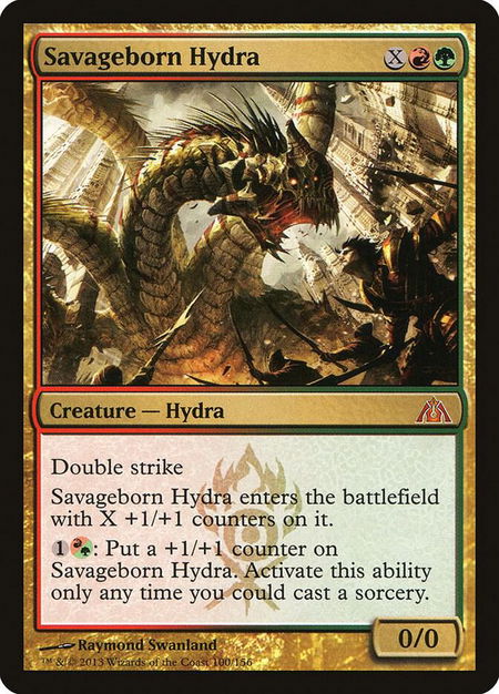 Savageborn Hydra - Dragon's Maze Magic: The Gathering trading card