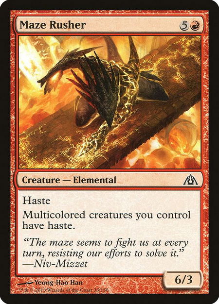 Maze Rusher - Dragon's Maze Magic: The Gathering trading card