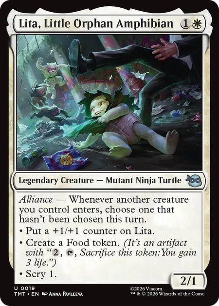 Lita, Little Orphan Amphibian - Teenage Mutant Ninja Turtles Magic: The Gathering trading card