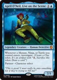 April O'Neil, Live on the Scene - Commander: Teenage Mutant Ninja Turtles (TMC) #9 - Mythic Magic: The Gathering Trading Card