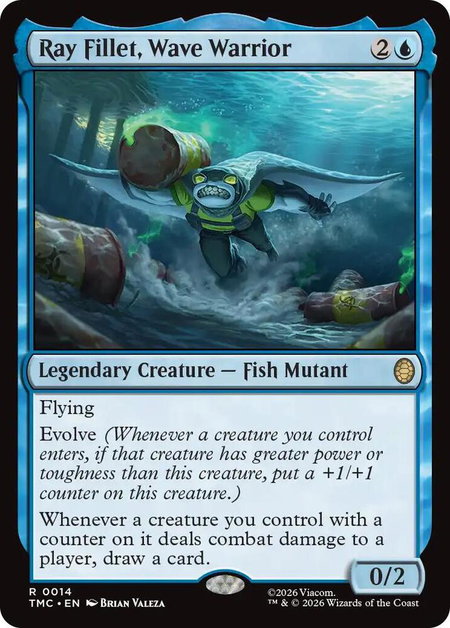 Ray Fillet, Wave Warrior - Commander: Teenage Mutant Ninja Turtles Magic: The Gathering trading card