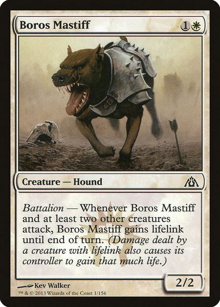 Boros Mastiff - Dragon's Maze Magic: The Gathering trading card