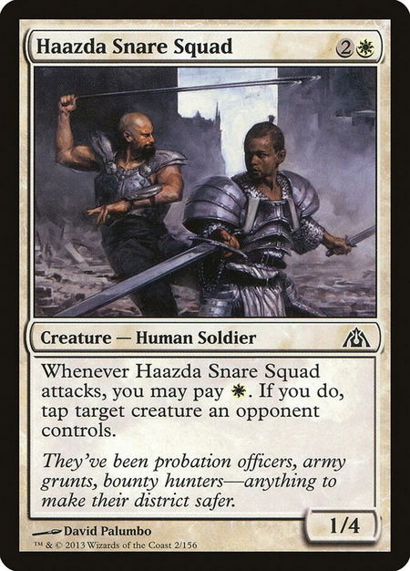 Haazda Snare Squad - Dragon's Maze Magic: The Gathering trading card