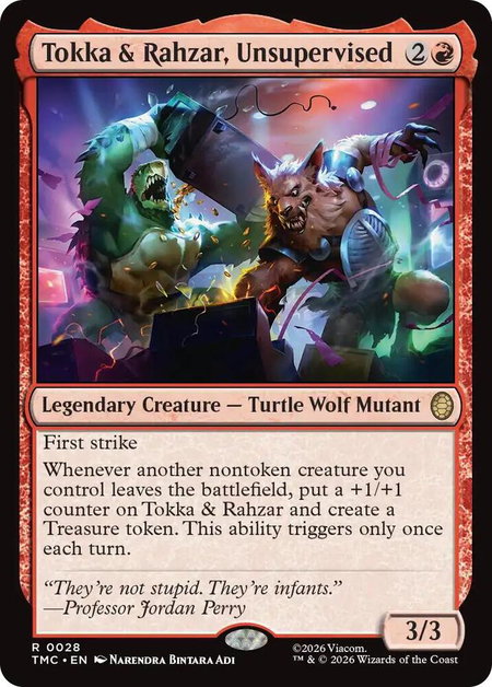Tokka & Rahzar, Unsupervised - Commander: Teenage Mutant Ninja Turtles Magic: The Gathering trading card