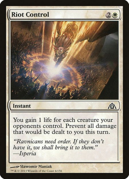 Riot Control - Dragon's Maze Magic: The Gathering trading card