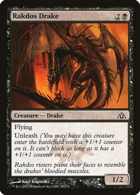 Rakdos Drake - Dragon's Maze Magic: The Gathering trading card