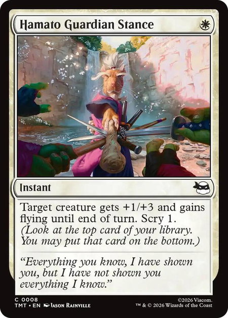 Hamato Guardian Stance - Teenage Mutant Ninja Turtles Magic: The Gathering trading card
