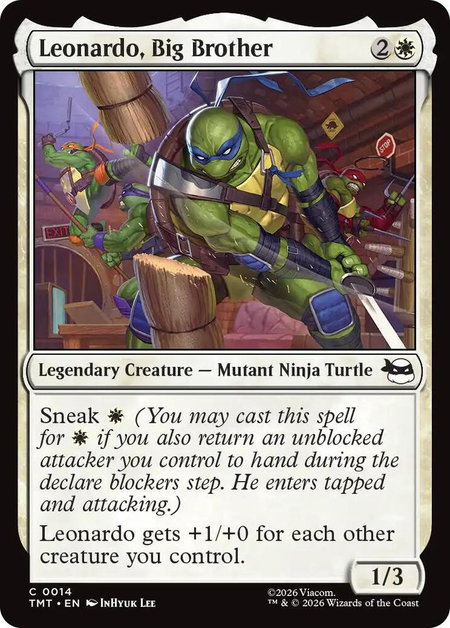 Leonardo, Big Brother - Teenage Mutant Ninja Turtles Magic: The Gathering trading card