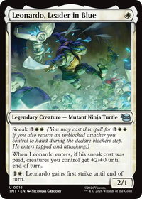 Leonardo, Leader in Blue - Teenage Mutant Ninja Turtles (TMT) #16 - Uncommon Magic: The Gathering Trading Card