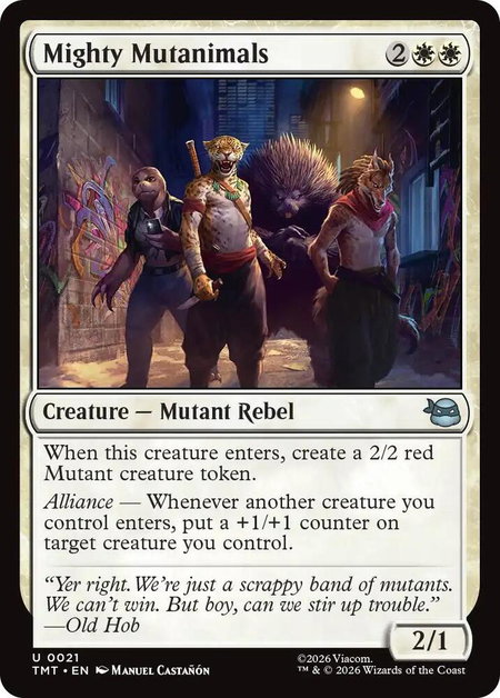 Mighty Mutanimals - Teenage Mutant Ninja Turtles Magic: The Gathering trading card