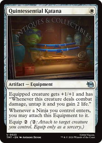 Quintessential Katana - Teenage Mutant Ninja Turtles (TMT) #23 - Uncommon Magic: The Gathering Trading Card