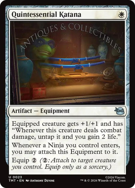 Quintessential Katana - Teenage Mutant Ninja Turtles Magic: The Gathering trading card