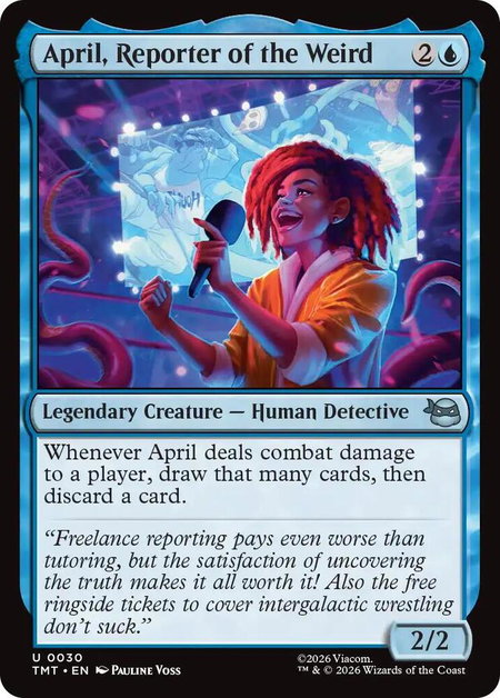 April, Reporter of the Weird - Teenage Mutant Ninja Turtles Magic: The Gathering trading card