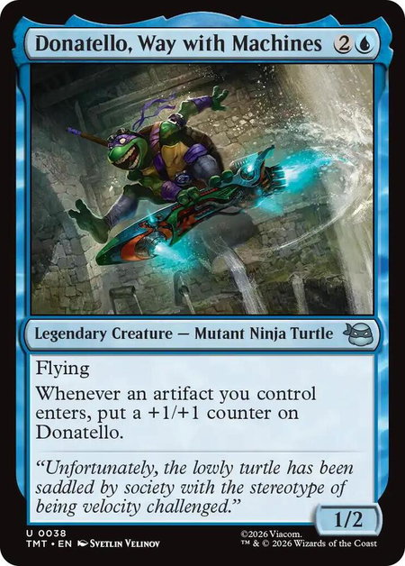Donatello, Way with Machines - Teenage Mutant Ninja Turtles Magic: The Gathering trading card