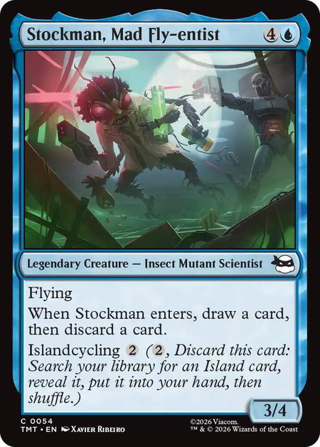 Stockman, Mad Fly-entist - Teenage Mutant Ninja Turtles Magic: The Gathering trading card