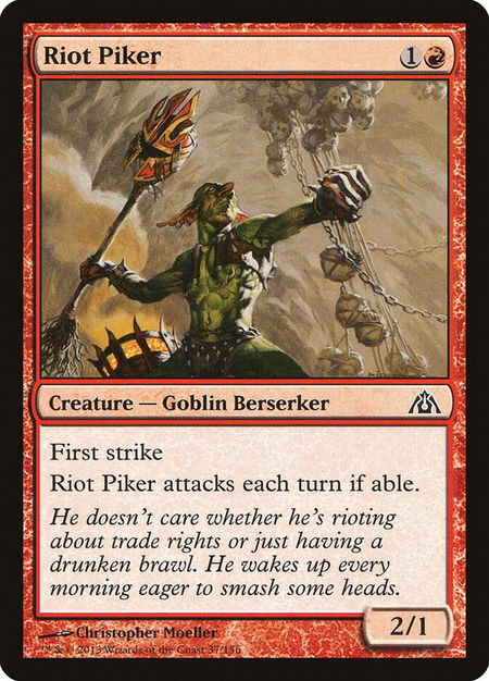 Riot Piker - Dragon's Maze Magic: The Gathering trading card