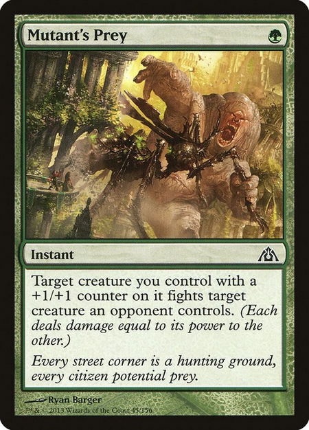 Mutant's Prey - Dragon's Maze Magic: The Gathering trading card