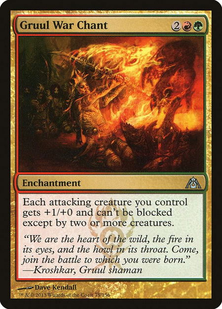 Gruul War Chant - Dragon's Maze Magic: The Gathering trading card