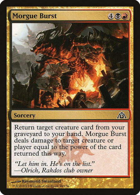 Morgue Burst - Dragon's Maze Magic: The Gathering trading card