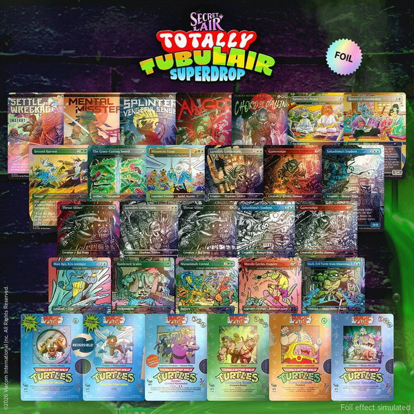 Secret Lair Drop: Totally TubuLair Superdrop: Turtle Power Foil Bundle trading card from Secret Lair Drop Series Secret Lair Drop: Totally TubuLair Superdrop: Turtle Power Foil Bundle - Secret Lair Drop Series Magic: The Gathering trading card